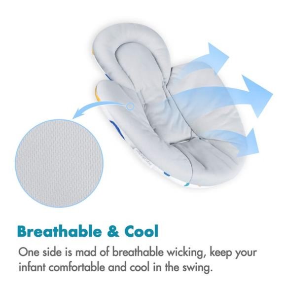 Infant Insert Compatible with 4Moms MamaRoo & RockaRoo Swing, Plush Soft Fabric - Picture 3 of 7